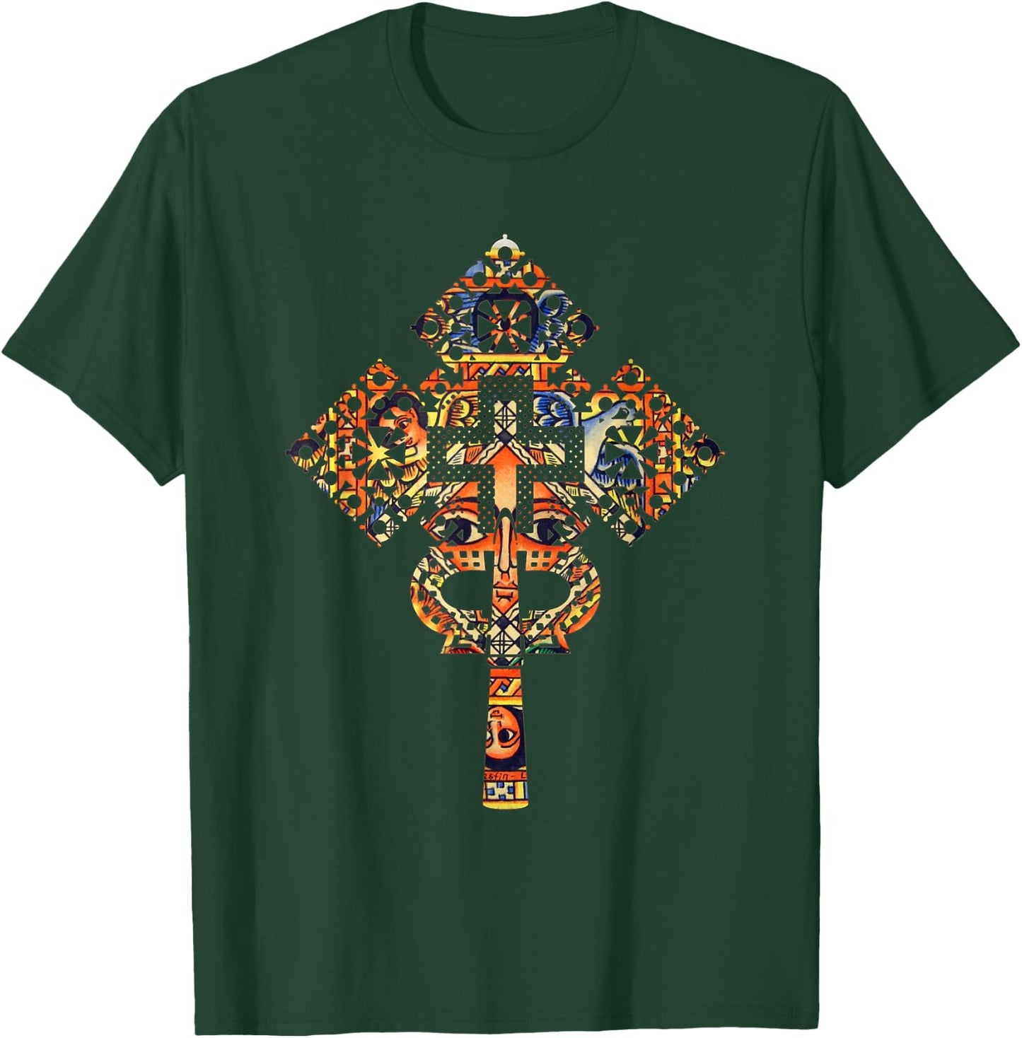 Ethiopian Christian art Christ in Glory Ethiopian Cross T-Shirt - T-Shirt | Forest
