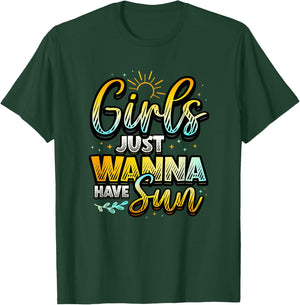Girls Just Wanna Have Sun Beach Girls Trip Summer T-Shirt - T-Shirt | Forest