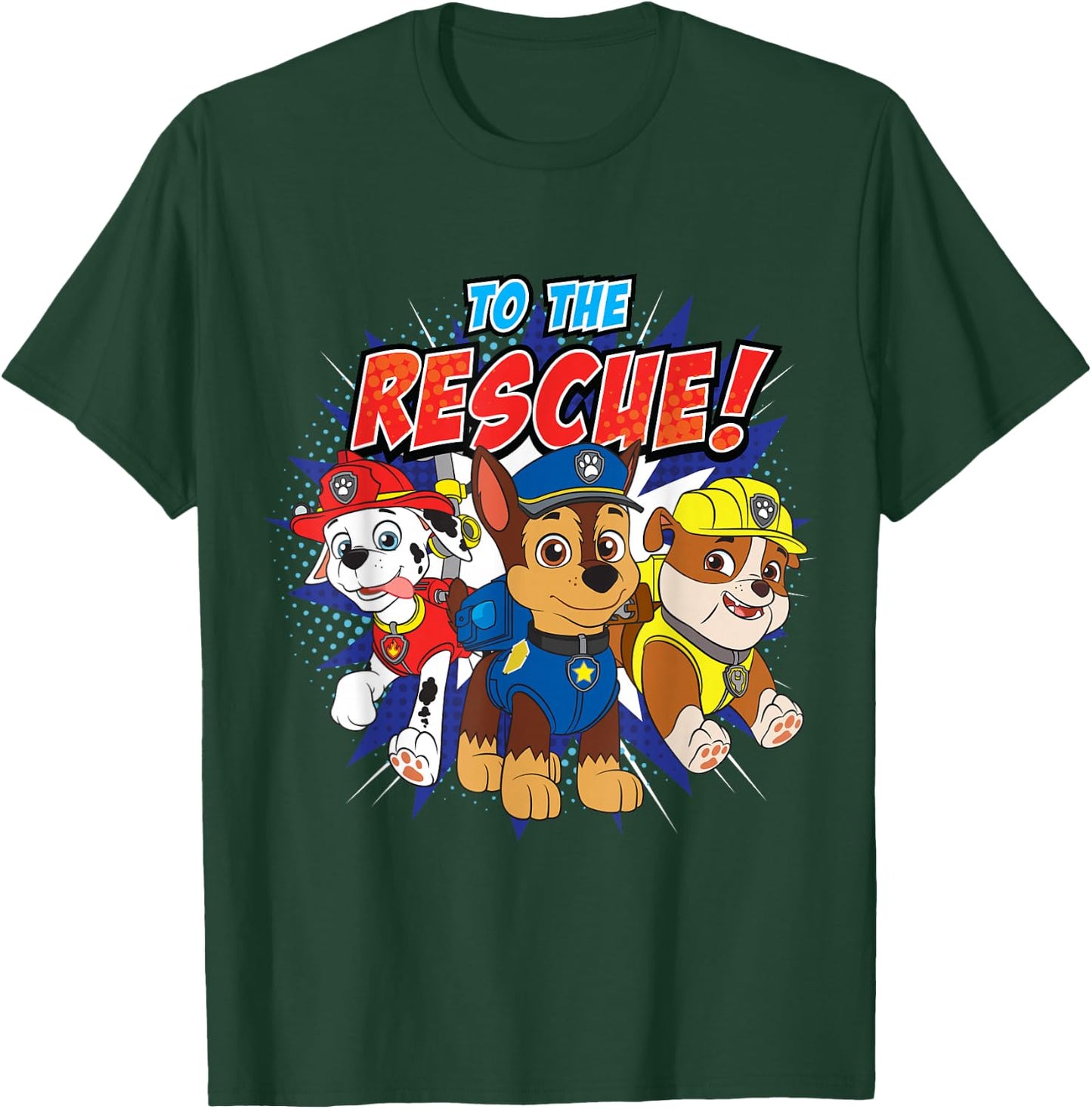 PAW Patrol To The Rescue! Three Characters T-Shirt - T-Shirt | Forest
