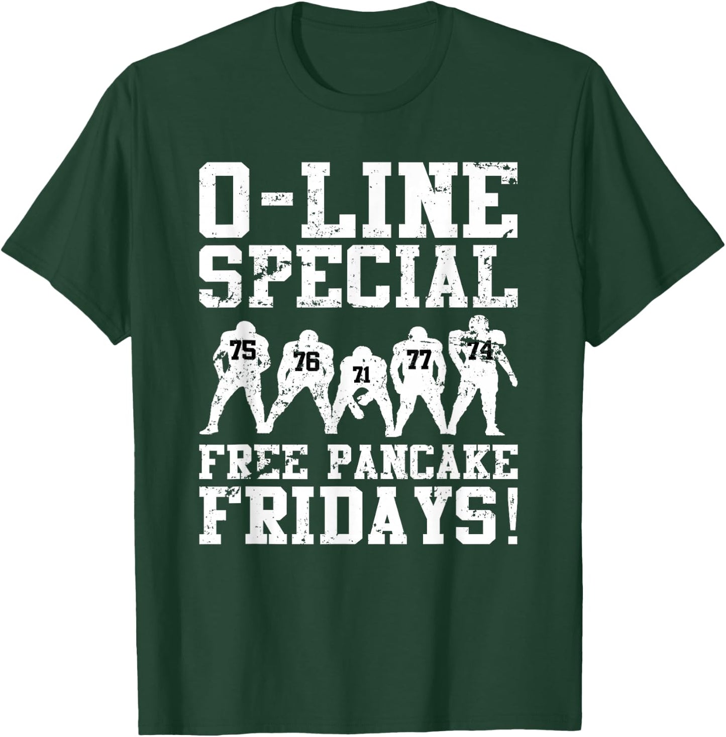 Offensive Line Football Lineman Funny T-Shirt - T-Shirt | Forest