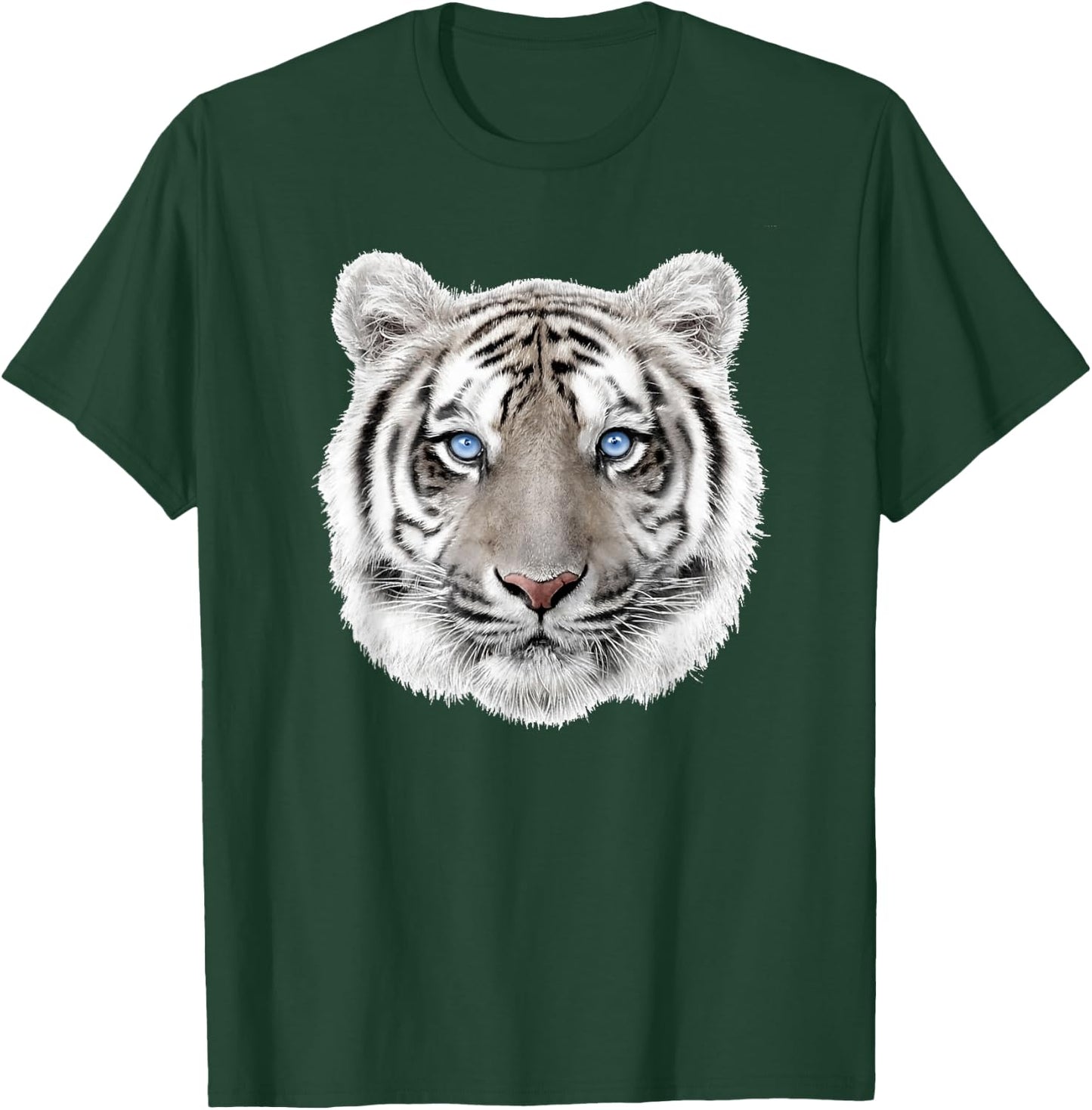 Bengal White Tiger Head T-Shirt - T-Shirt | Forest