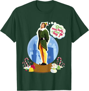 Kids Elf Buddy Do You Need A Hug Text Portrait T-Shirt - T-Shirt | Forest