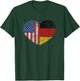 USA Germany Heart - Dual Citizenship Small T-Shirt - T-Shirt | Forest