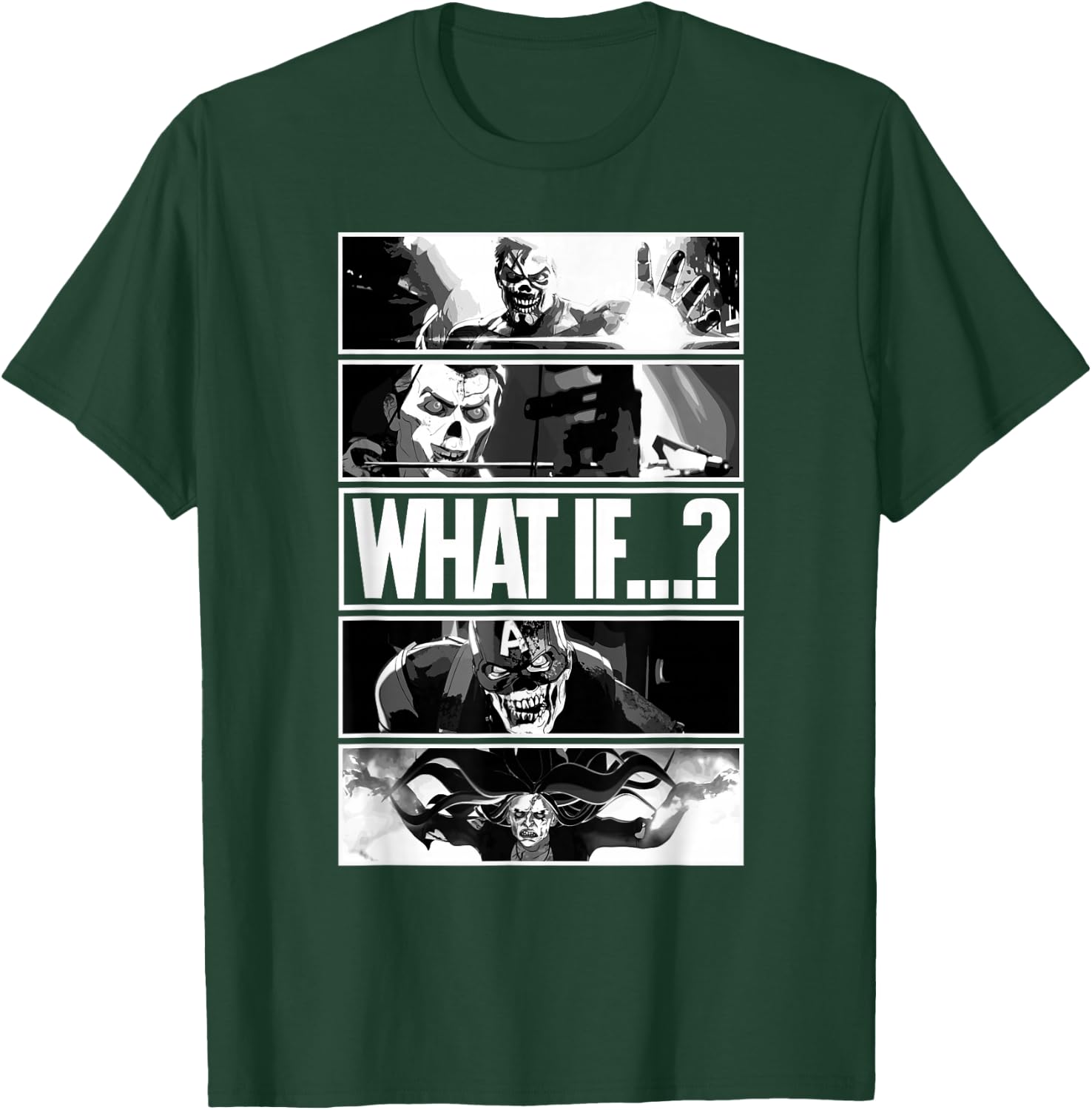 Marvel WHAT IF...? Zombie Grid T-Shirt - T-Shirt | Forest