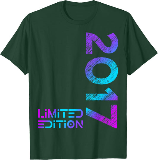 Limited Edition 2017 Boy Girl 9th Birthday 9 T-Shirt - T-Shirt | Forest