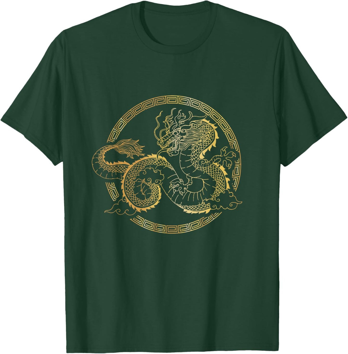 Martial Arts Shirts - Chinese Tai Chi Dragon T-Shirt - T-Shirt | Forest