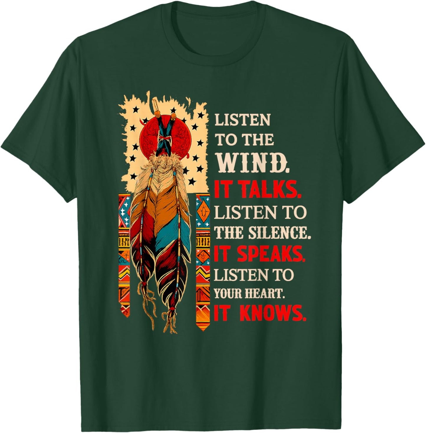 Listen to The Wind It Talks Listen to The Silence It T-Shirt - T-Shirt | Forest