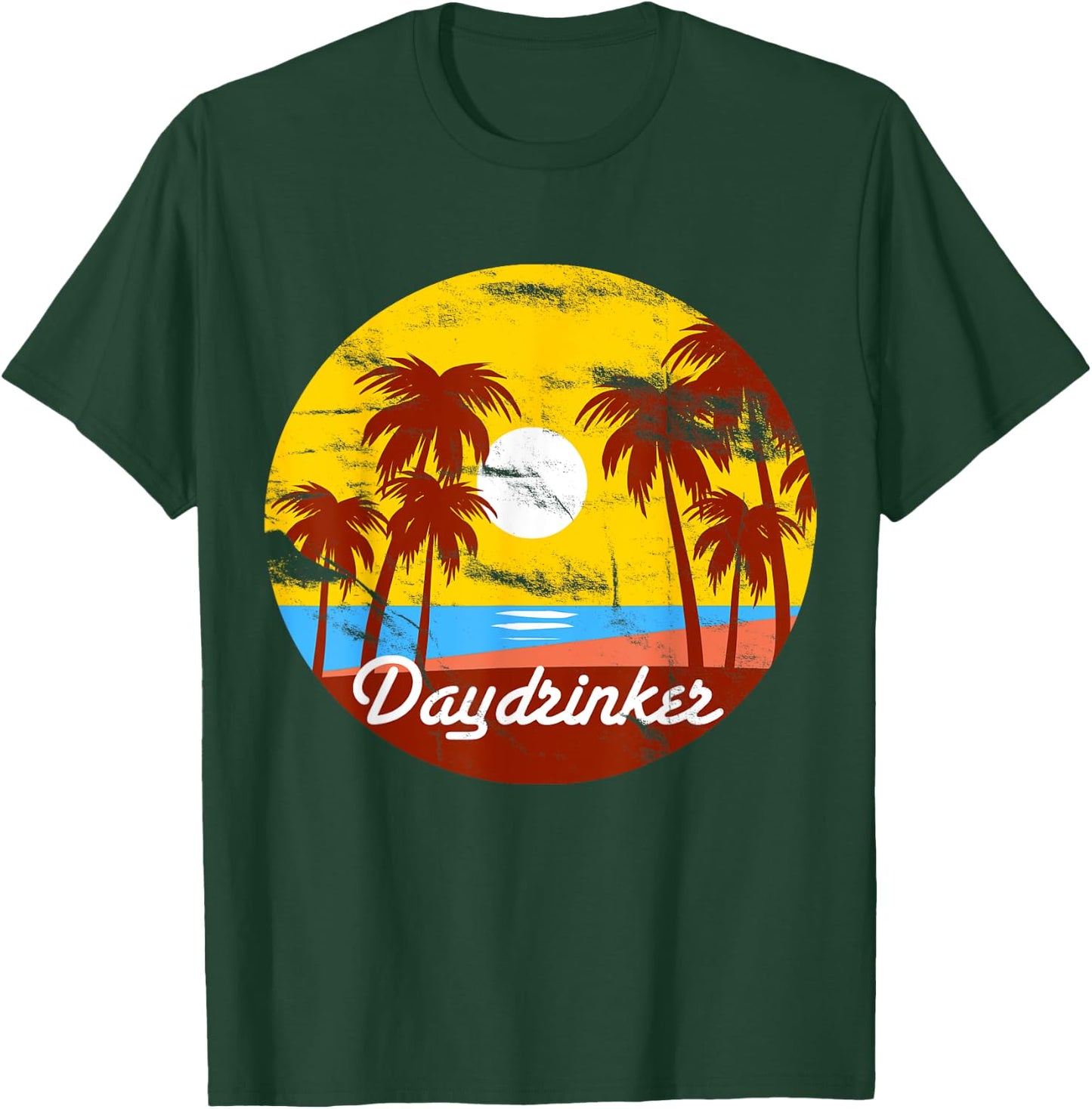 Day Drinker Retro Vintage Looking for Day Drinking T-Shirt - T-Shirt | Forest