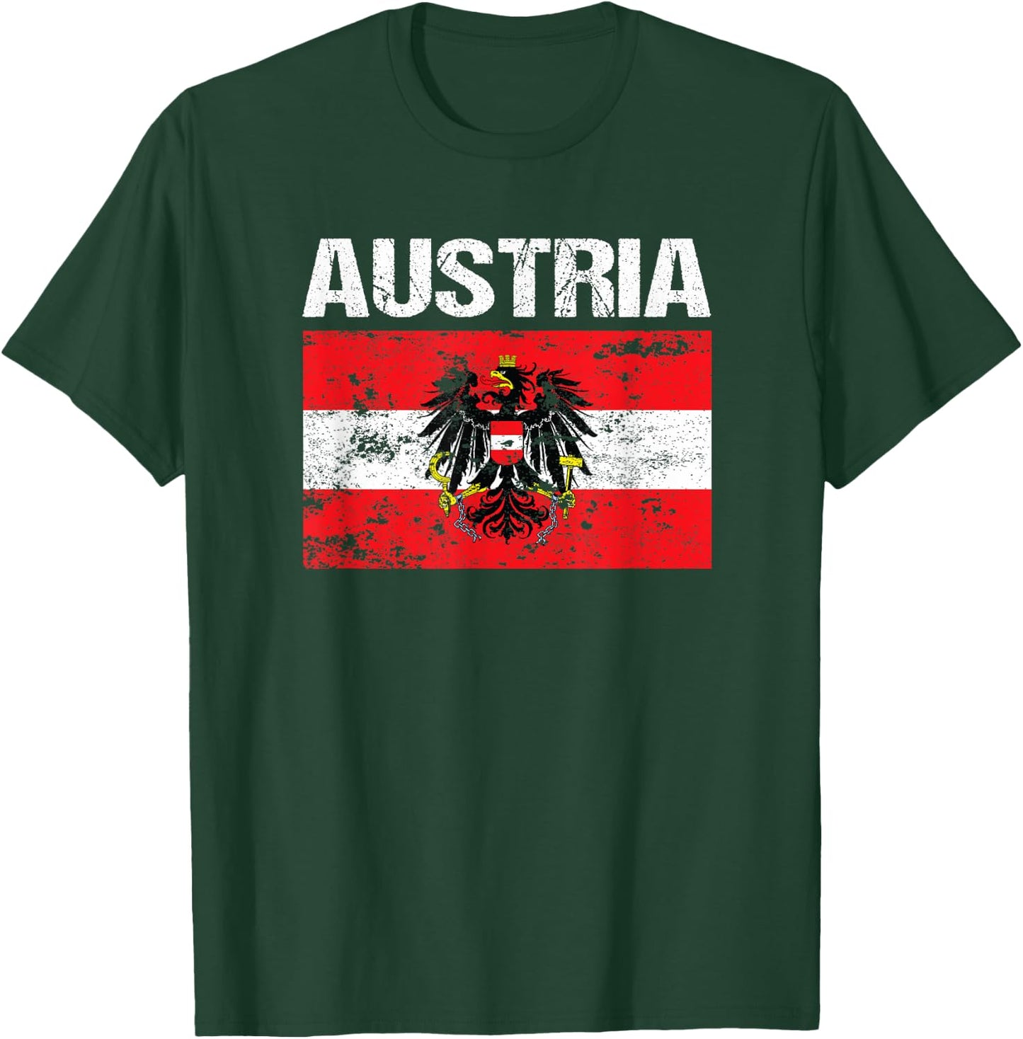 Austrian Flag Austria Vienna Land der Berge Eagle T Shirt T-Shirt - T-Shirt | Forest