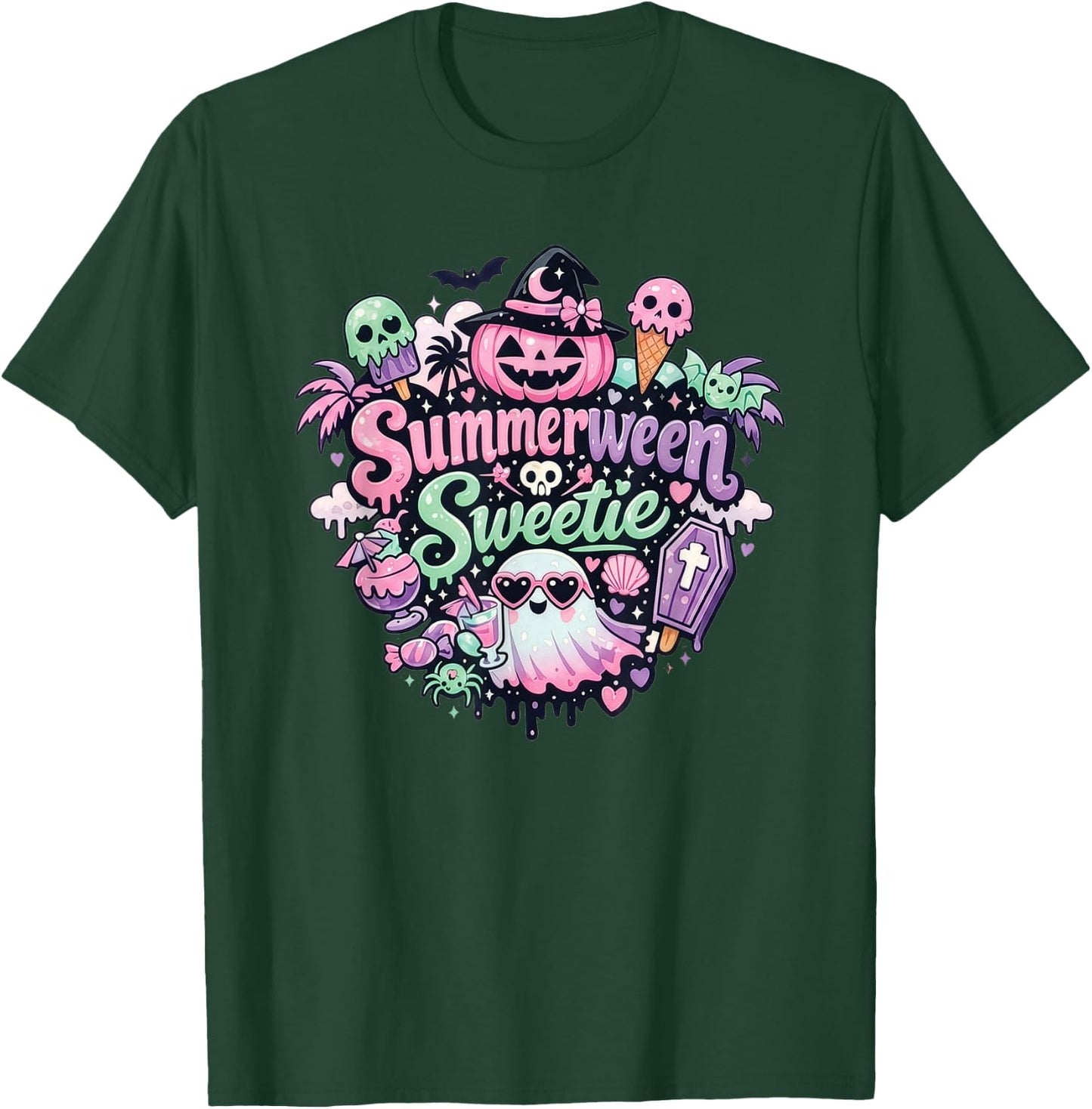 Summerween Sweetie Cute Halloween Pastel Gothic Design T-Shirt - T-Shirt | Forest