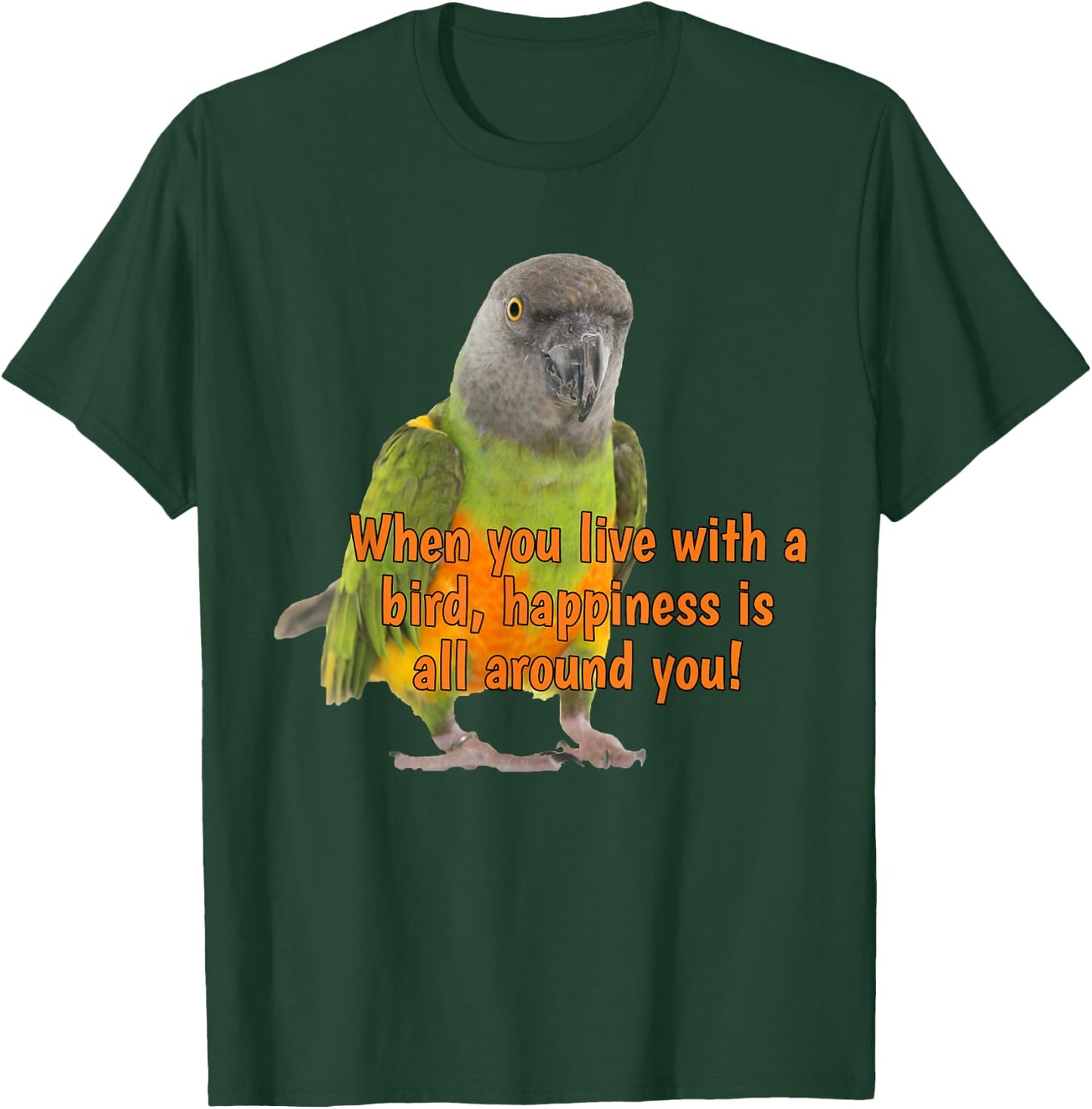 Senegal Parrot Happiness T-Shirt - T-Shirt | Forest