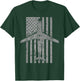 C-5 Galaxy Military Transport Airplane Vintage Flag T-Shirt - T-Shirt | Forest