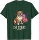 English Bulldog American Flag 250 Years Patriotic Dog Lovers T-Shirt - T-Shirt | Forest