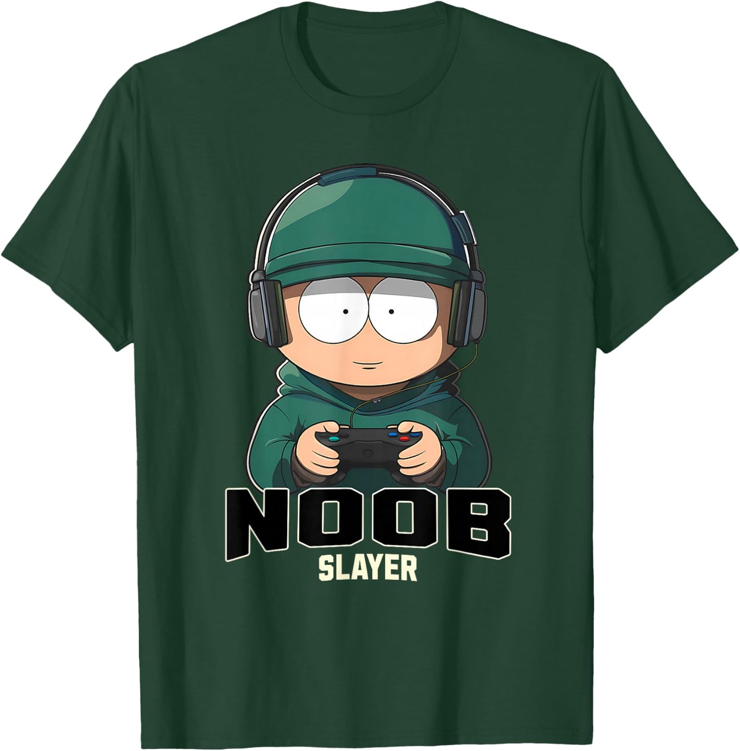 Noob Slayer - Funny Gaming Art for Video Game Enthusiasts T-Shirt - T-Shirt | Forest