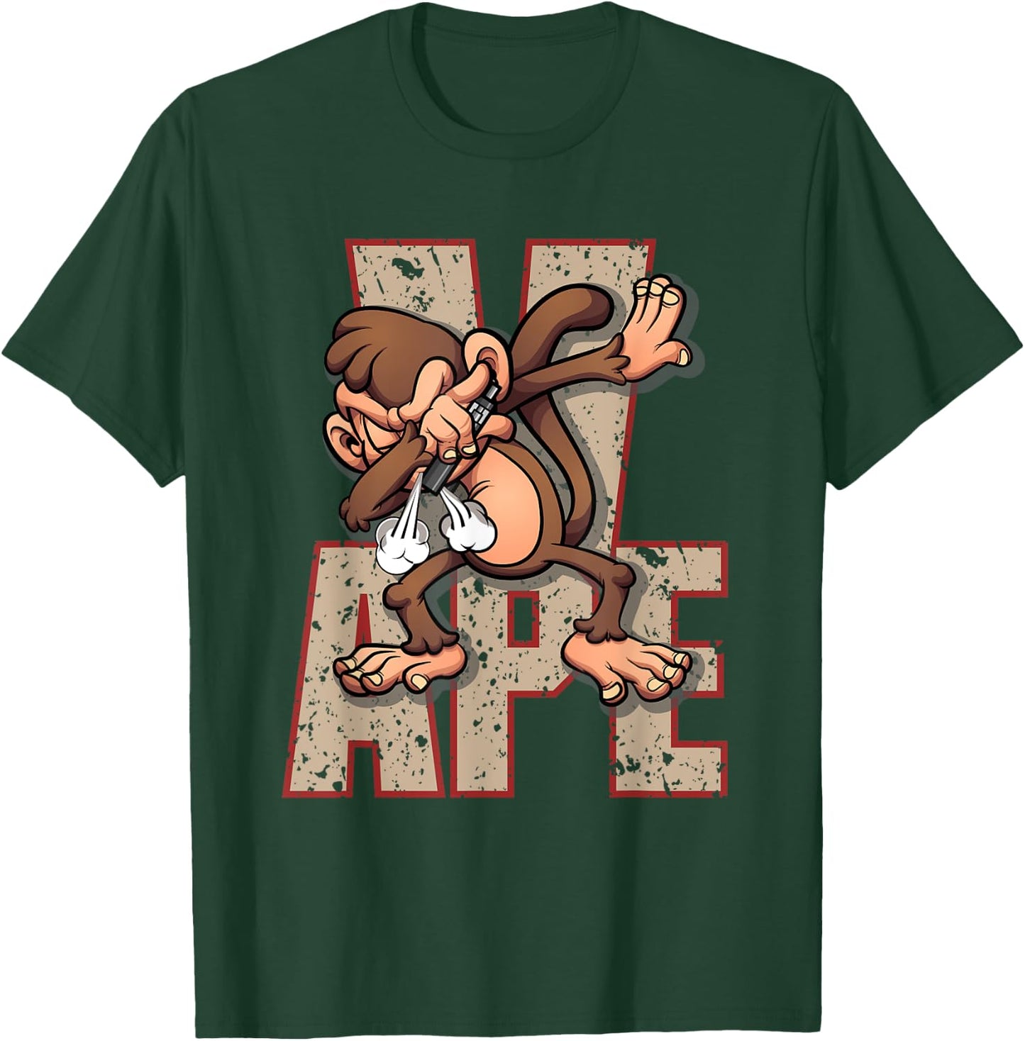 Vaping Dabbing Exhale Ape Smoking Monkey Ecig Vapor T-Shirt - T-Shirt | Forest