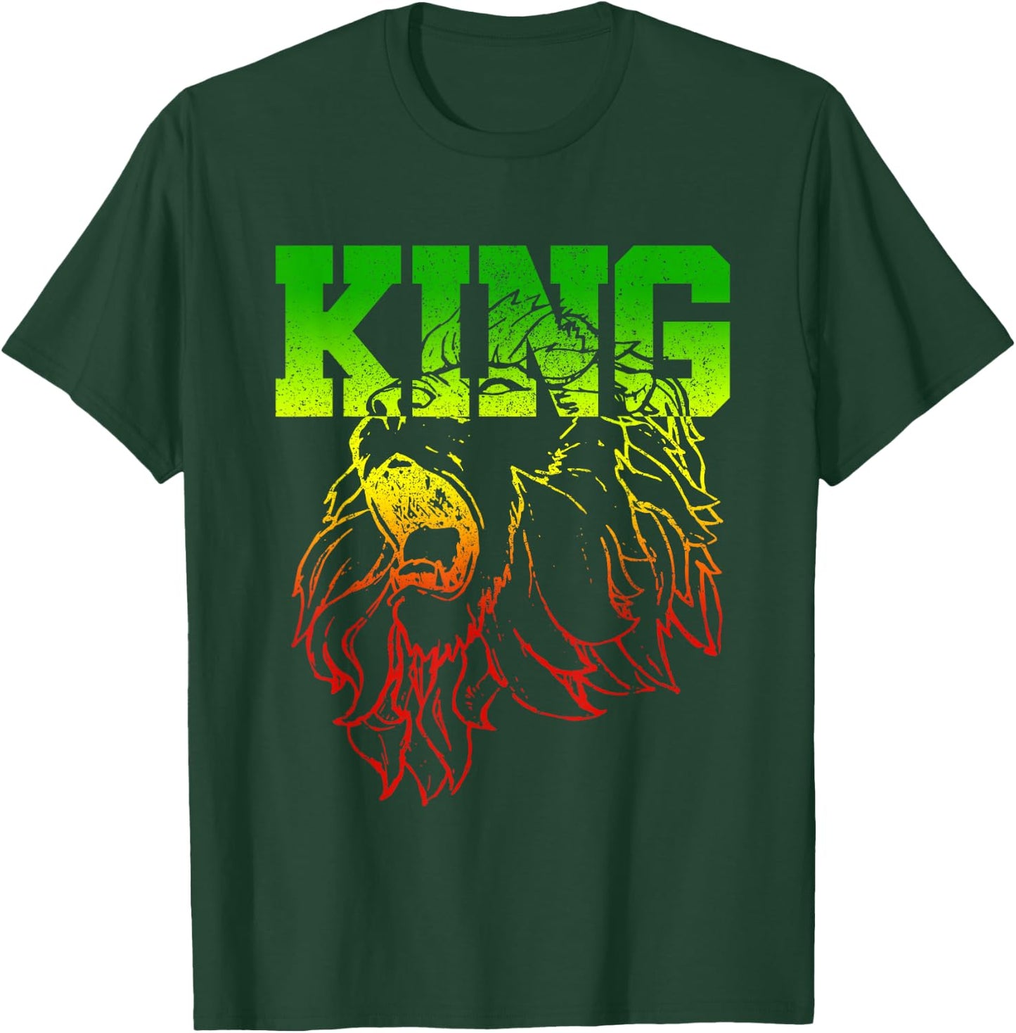 Lion Of Judah - King Reggae Music Rasta Shirt Gift T-Shirt - T-Shirt | Forest