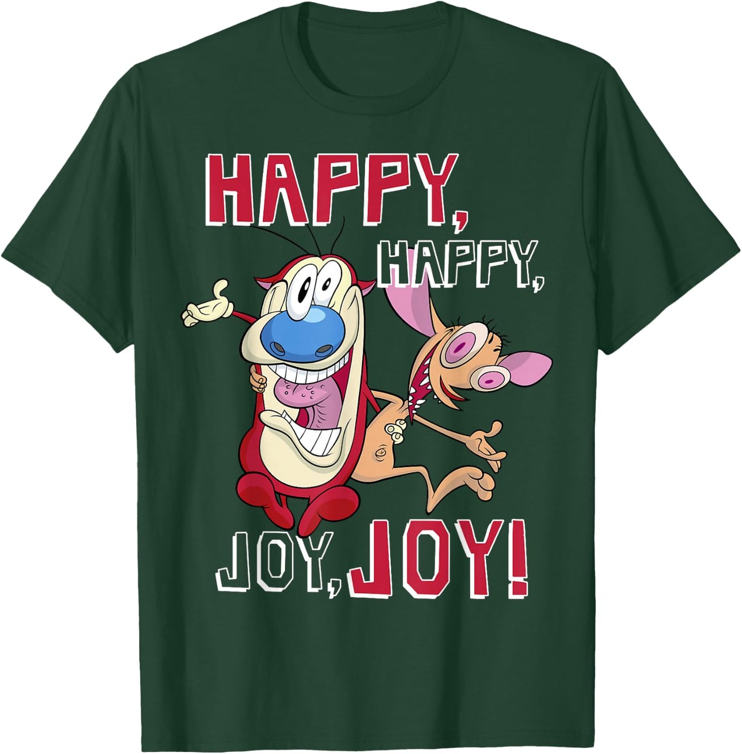 Ren and Stimpy Happy Joy Crazy Eyes BFFs T-Shirt - T-Shirt | Forest