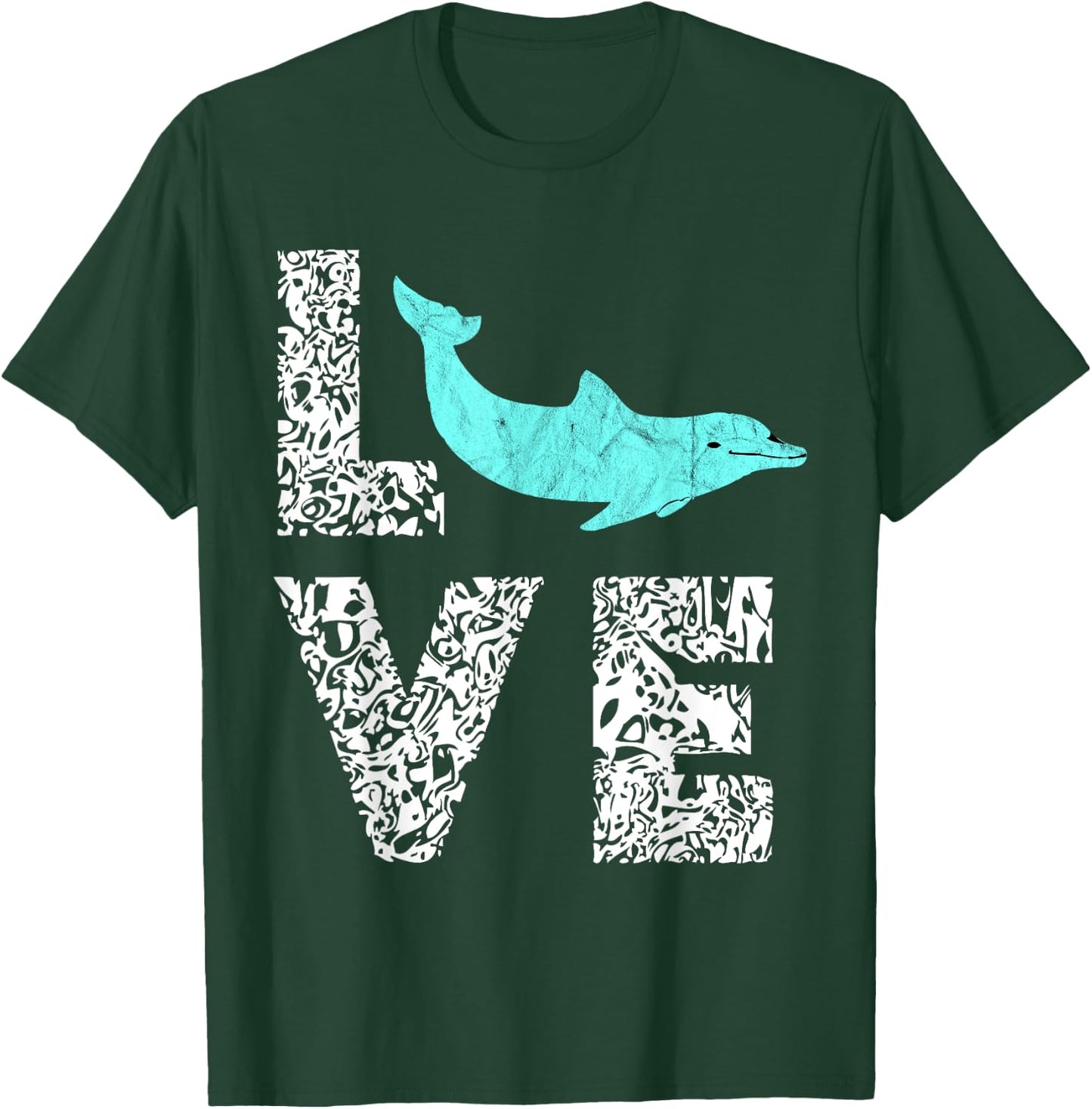 Dolphin Love Ocean Sea Life Mammals Sweet Gifts T-Shirt - T-Shirt | Forest