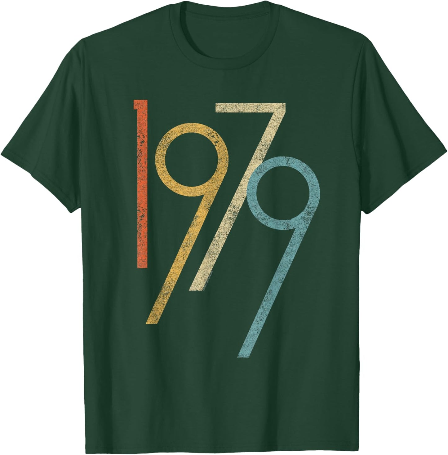 Vintage 1979 Birth Year Gen X 80s Millennial Birthday Number T-Shirt - T-Shirt | Forest