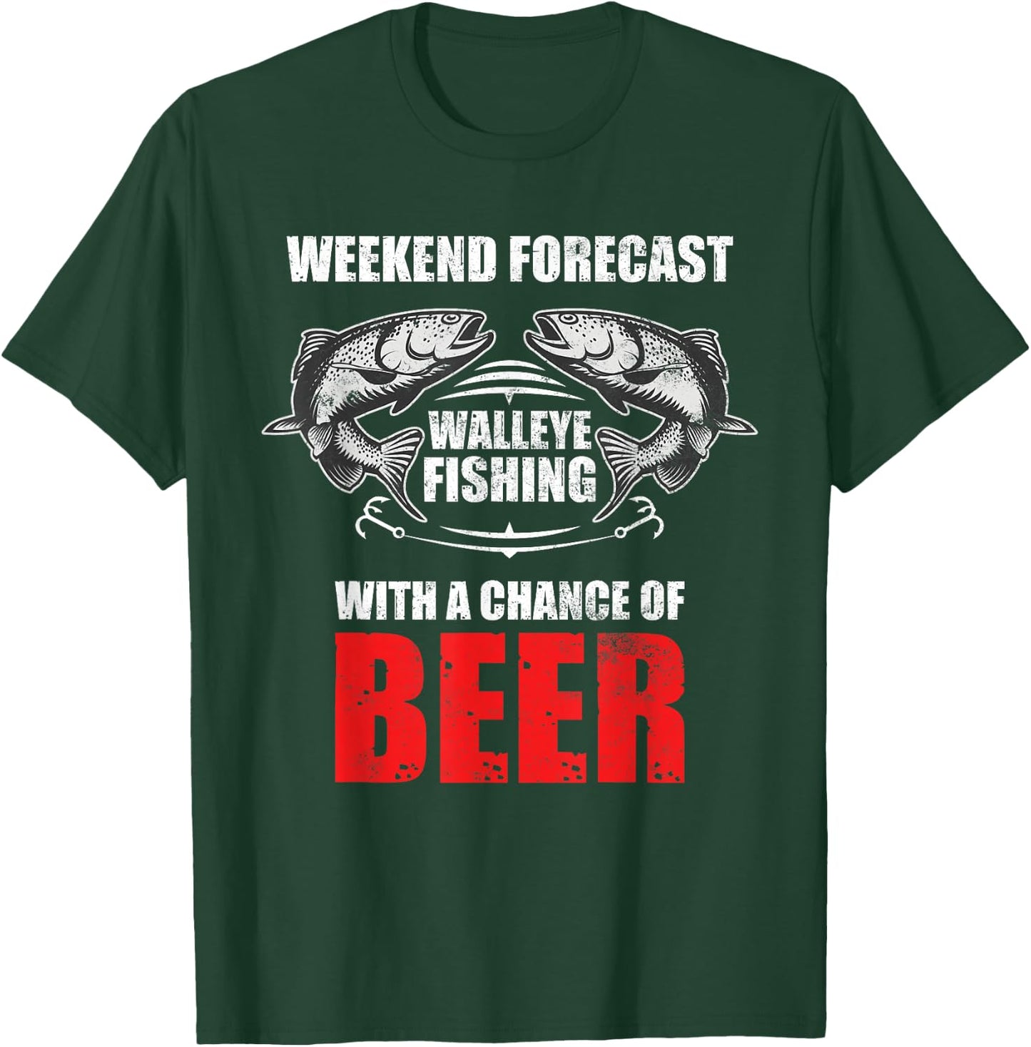 Walleye Fishing Shirts Funny Fishing T-Shirt - T-Shirt | Forest