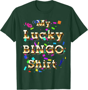 Lucky Bingo Night Shirt Good Luck Charm for Grandma Gamblers T-Shirt - T-Shirt | Forest