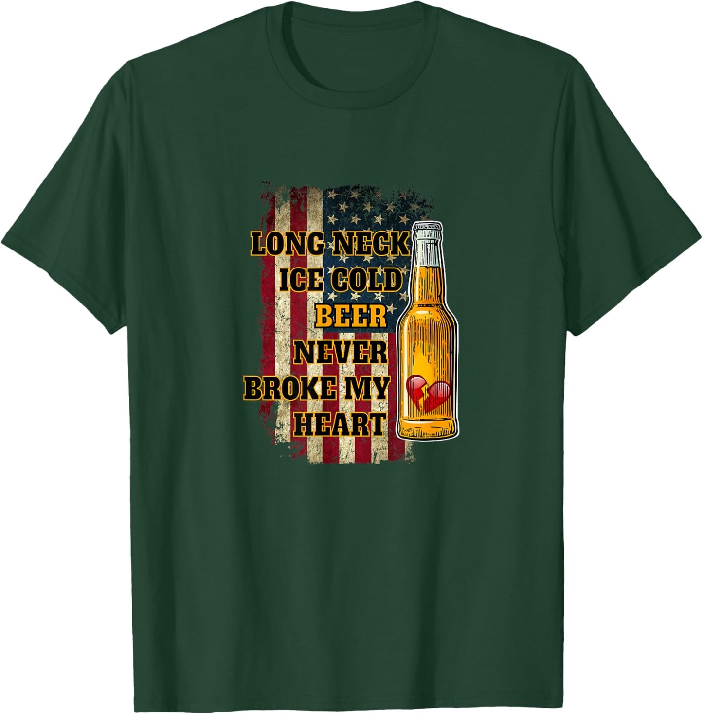 Long Neck Ice Cold Beer T-Shirt - T-Shirt | Forest
