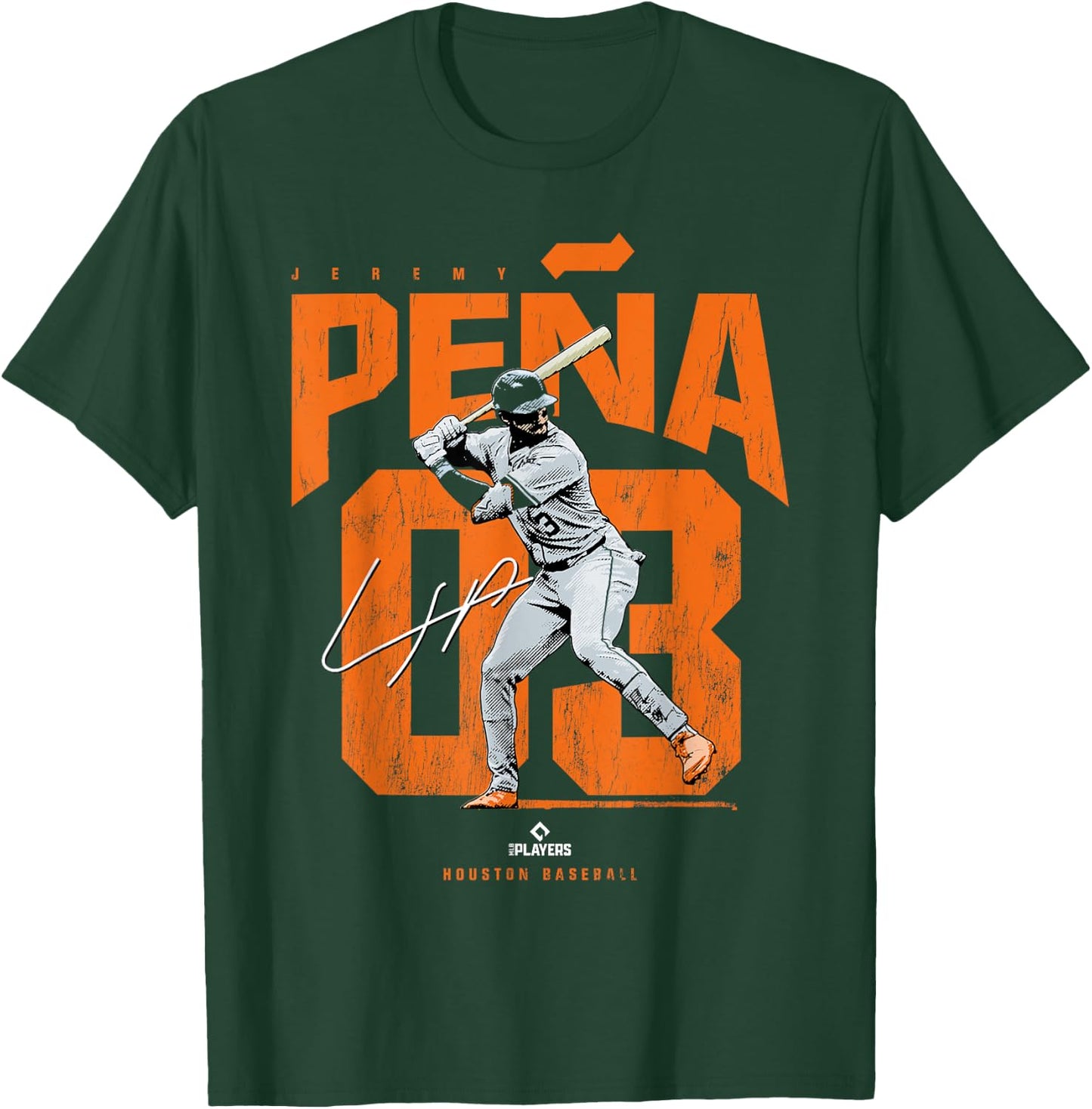 Jeremy Peña | Houston Baseball Players | MLBJPE3921 T-Shirt - T-Shirt | Forest