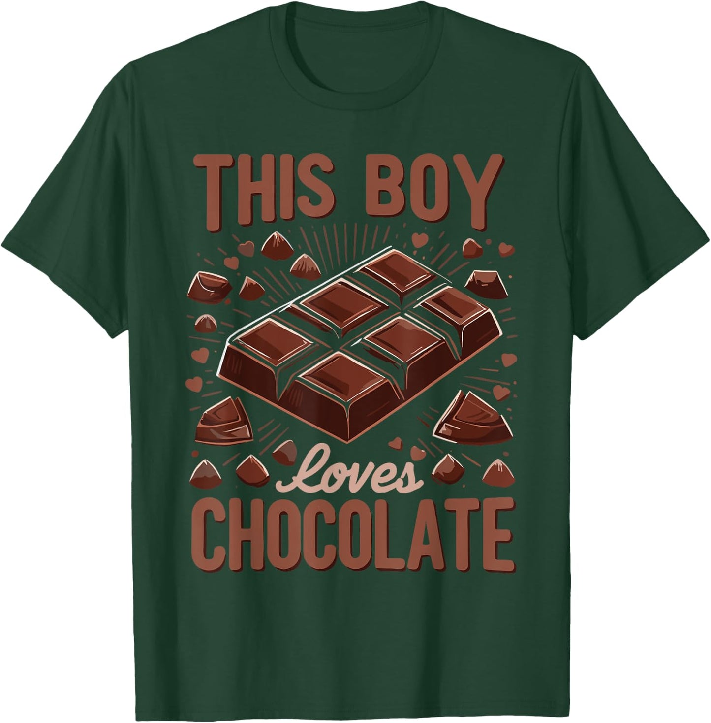 Chocolate | Dessert | This Boy Loves Chocolate T-Shirt - T-Shirt | Forest