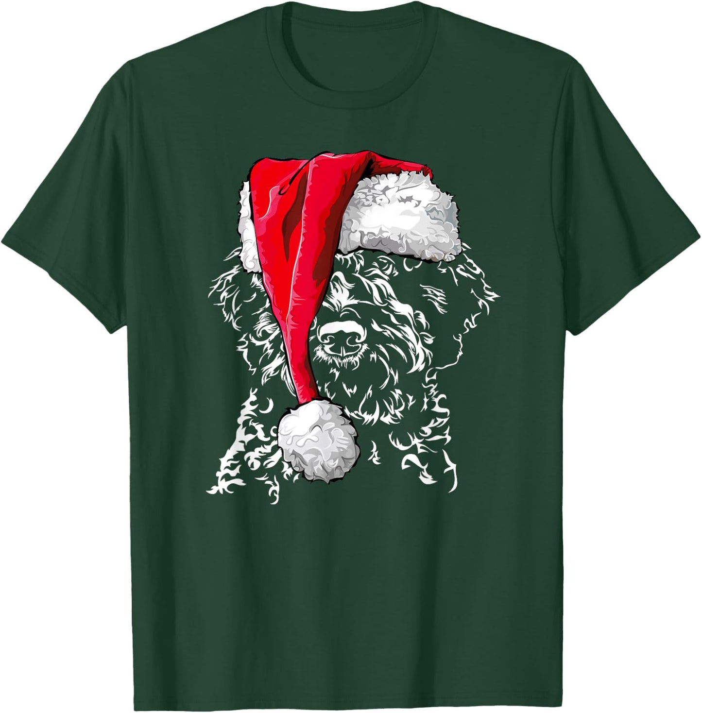 Funny Lagotto Romagnolo Santa Christmas dog mom gift present Women Girls Kids T-Shirt - T-Shirt | Forest