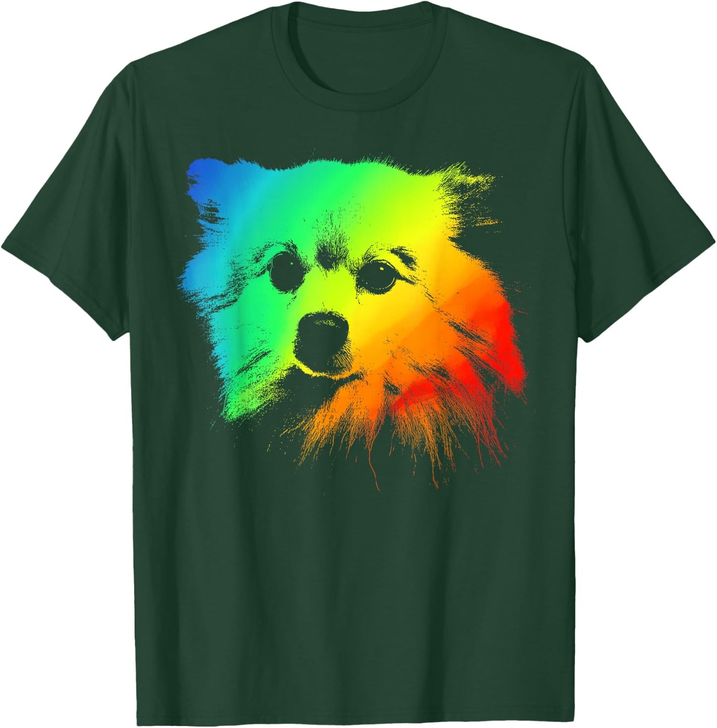 POM-CHI Colorful Rainbow Retro T-Shirt - T-Shirt | Forest