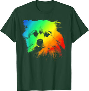 POM-CHI Colorful Rainbow Retro T-Shirt - T-Shirt | Forest