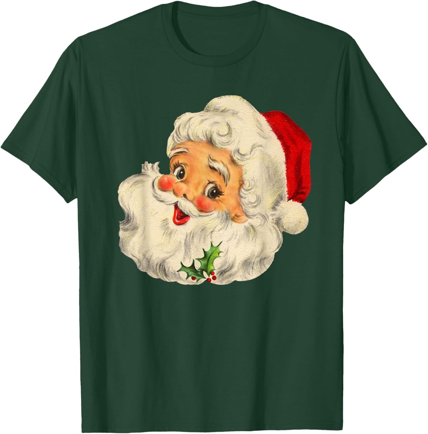 Cool Vintage Christmas Santa Claus Face T-Shirt - T-Shirt | Forest
