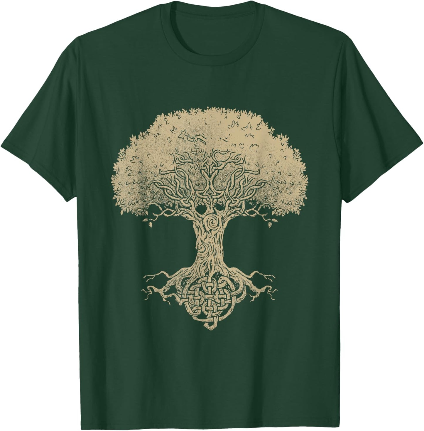 Sacred Tree Roots Celtic Knot Spiritual Celt Irish Mythology T-Shirt - T-Shirt | Forest