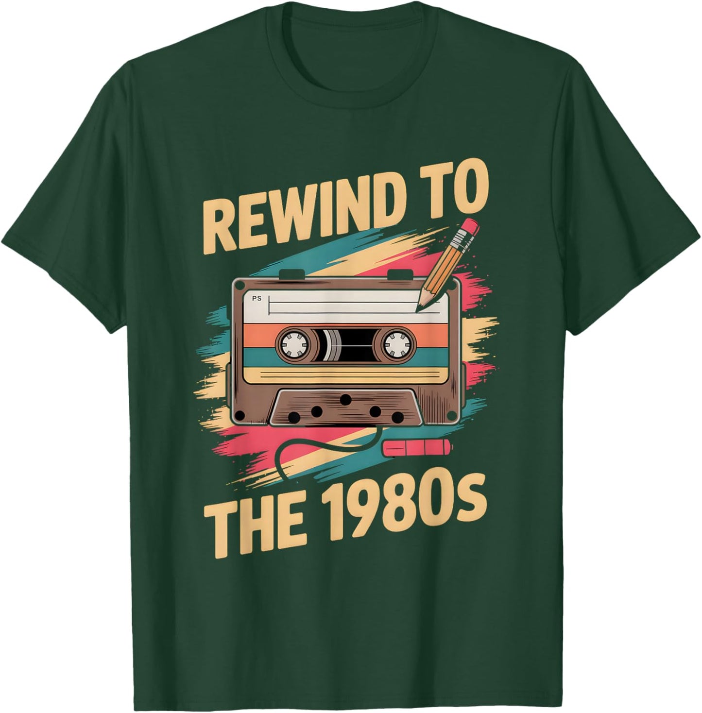Funny 1980s Retro Cassette Tape 80s Reunion Men Women T-Shirt - T-Shirt | Forest