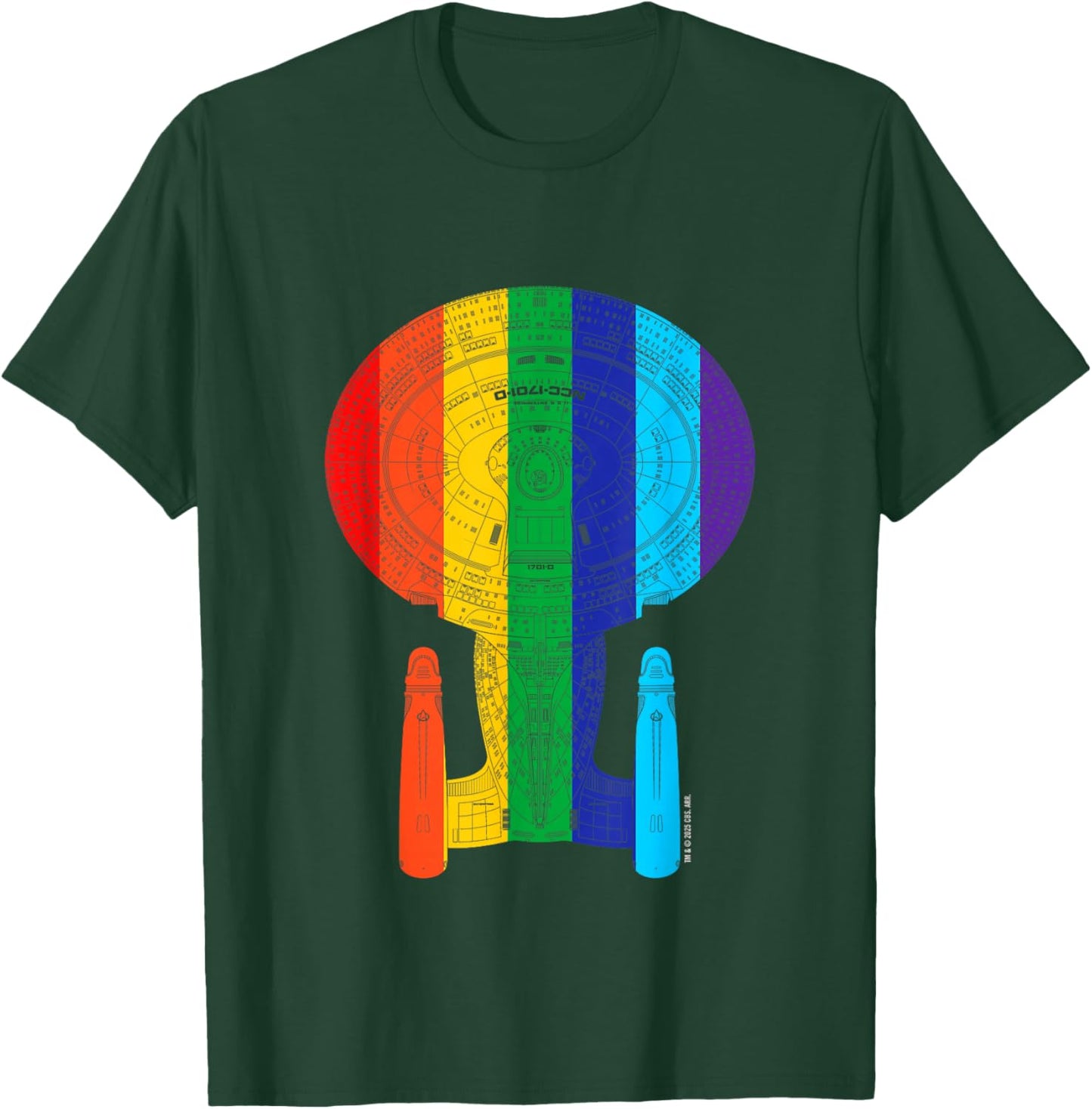 Star Trek Pride U.S.S Enterprise Officially Licensed T-Shirt - T-Shirt | Forest