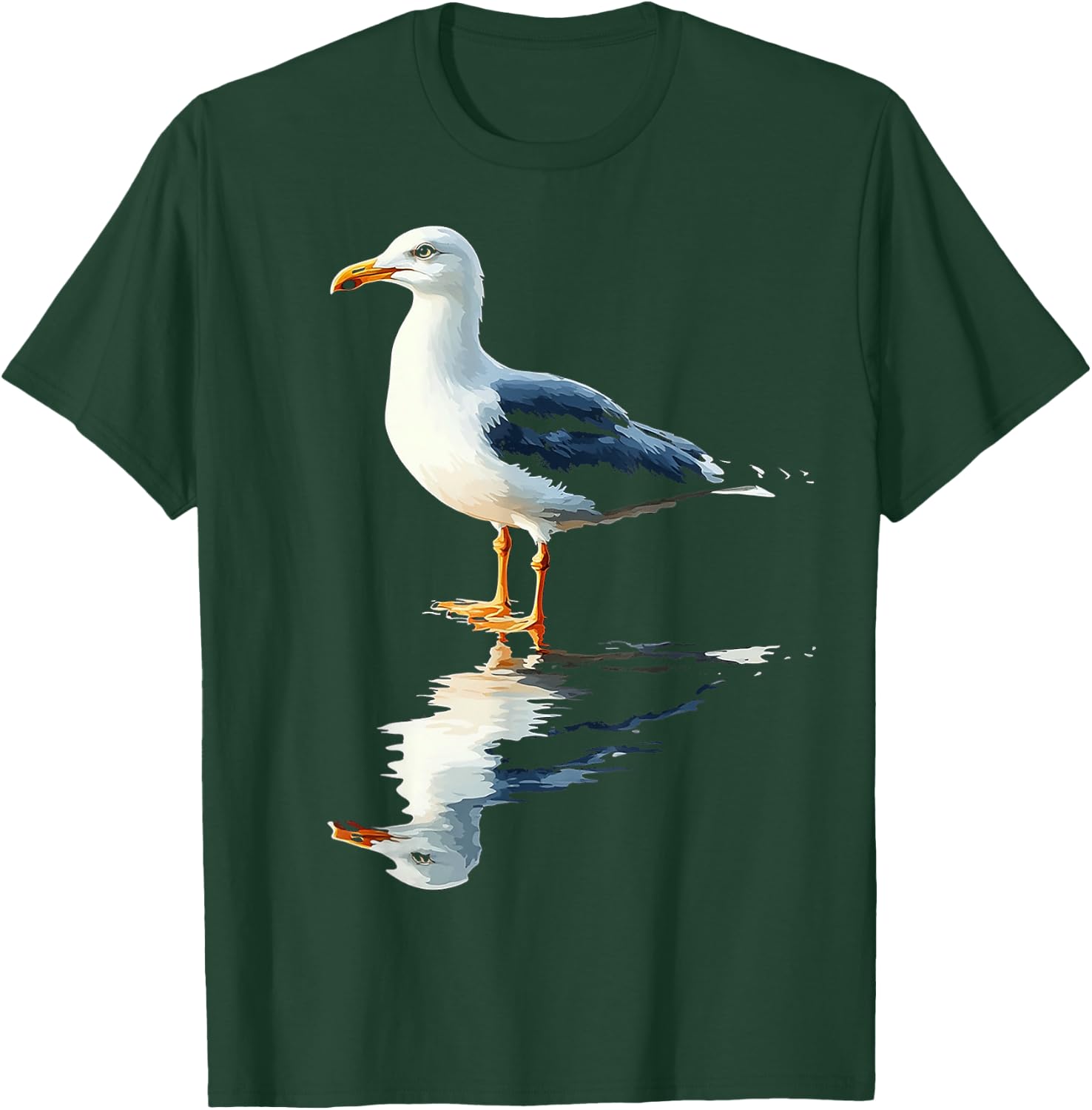 Seagull Bird Motif Animal Art Seagull T-Shirt - T-Shirt | Forest