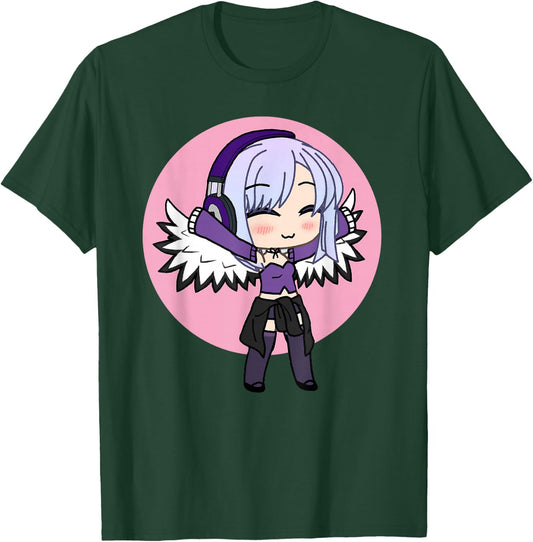 Cute Chibi Style Kawaii Anime Girl with Wings T-Shirt - T-Shirt | Forest