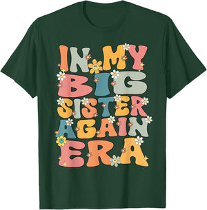In My Big Sister Again Era Groovy Big Sister Announcement T-Shirt - T-Shirt | Forest