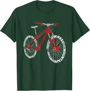 Bicycle Amazing Anatomy Mountain Bike T-Shirt - T-Shirt | Forest