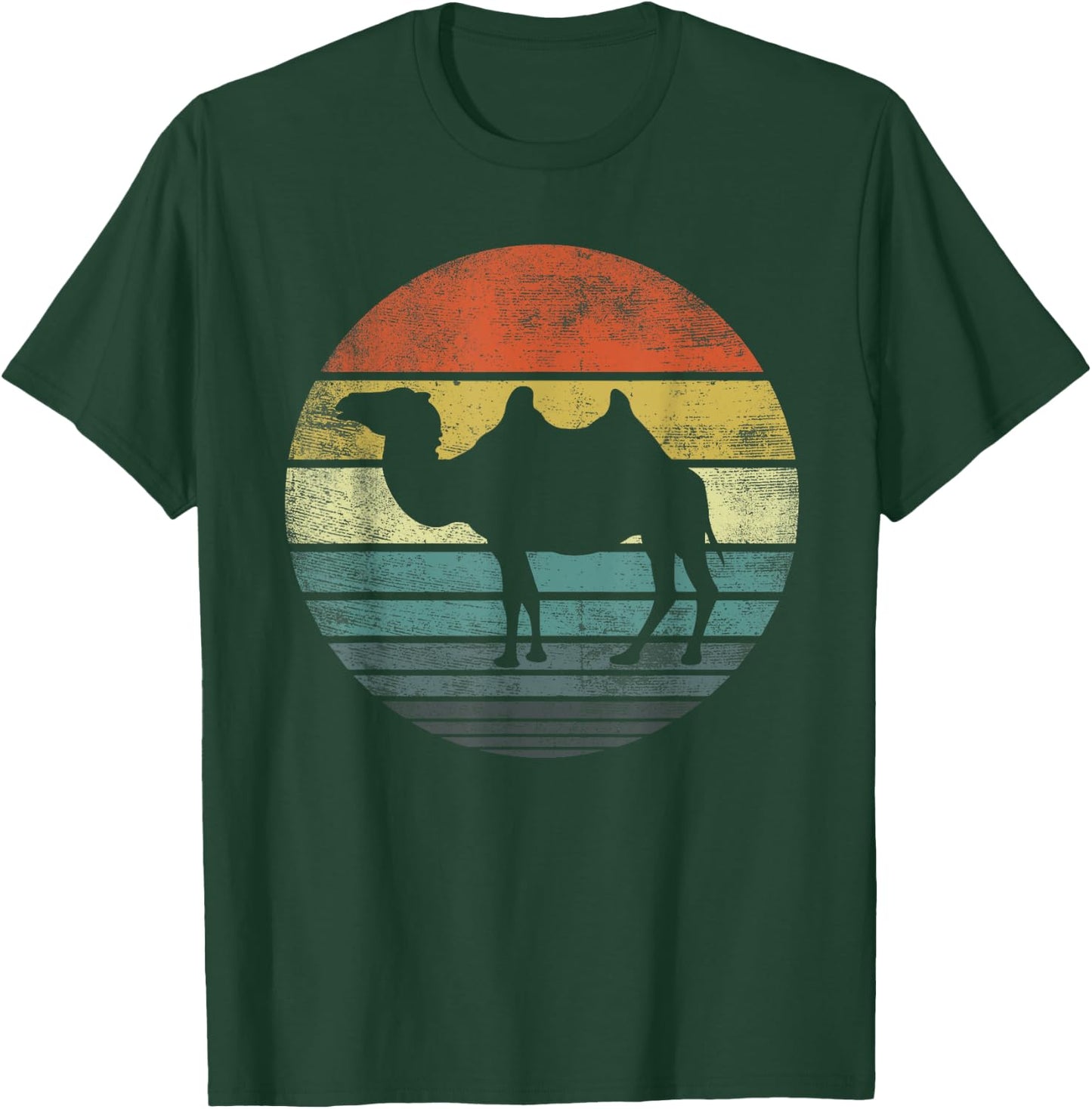Camel Lover Gifts Retro Vintage Zoo Animal Silhouette T-Shirt - T-Shirt | Forest