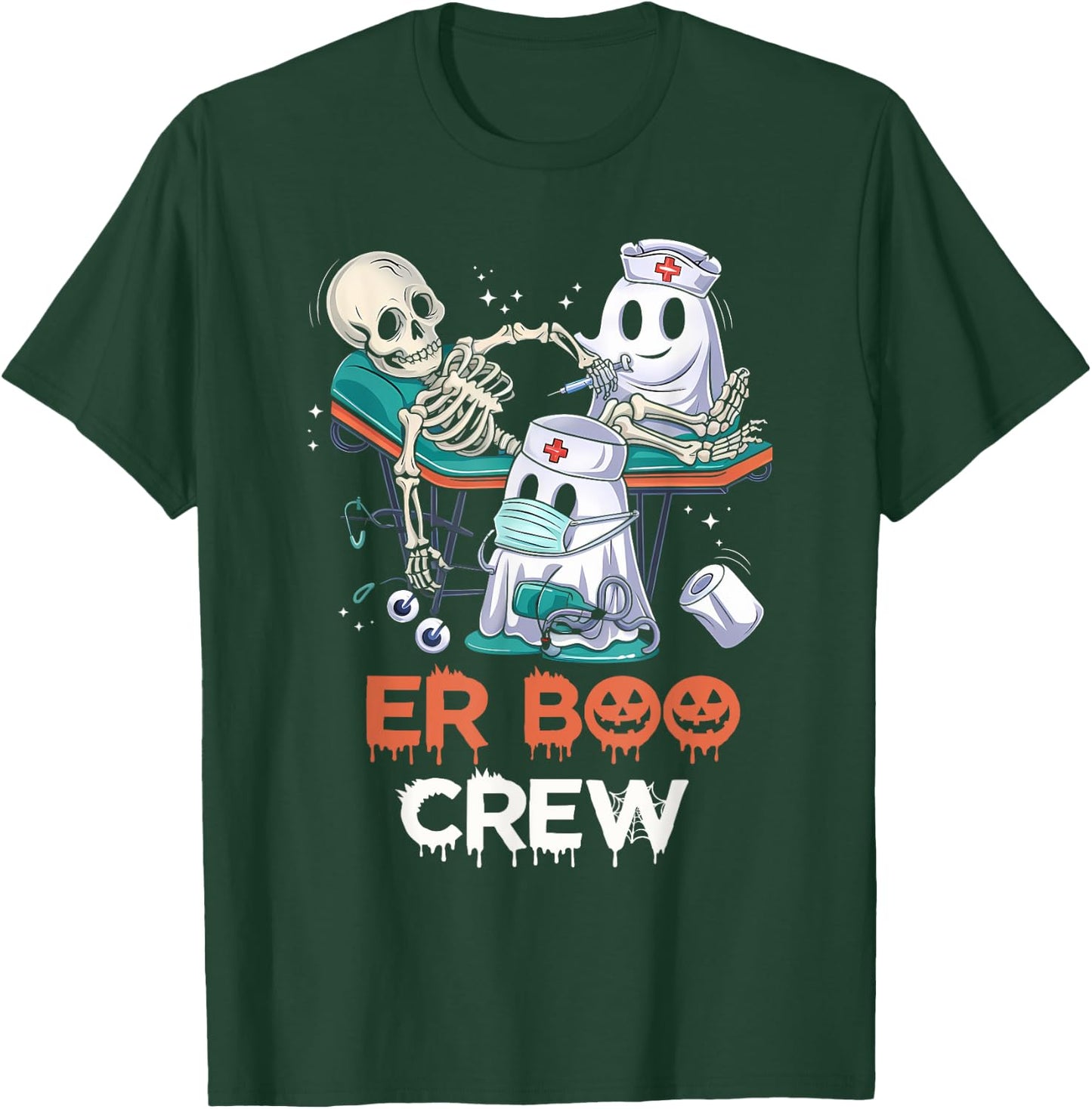ER nurse shirt halloween ER boo crew Emergency Department T-Shirt - T-Shirt | Forest