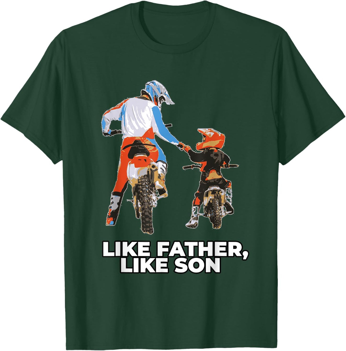 Moto Boss Braaap Dirt Bike Motocross Off-Roading Small T-Shirt - T-Shirt | Forest