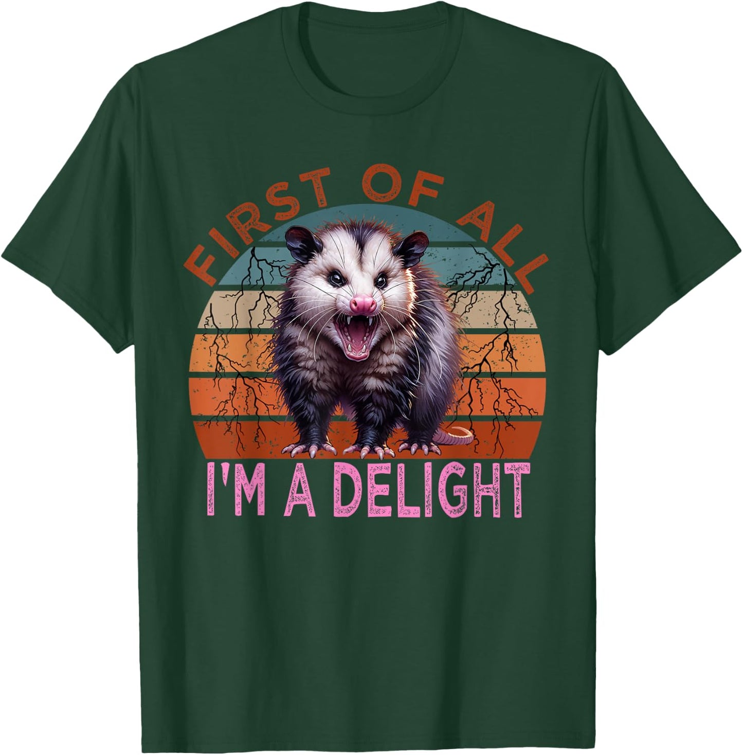First of all I'm a Delight Sarcastic Angry Possum Lover T-Shirt - T-Shirt | Forest