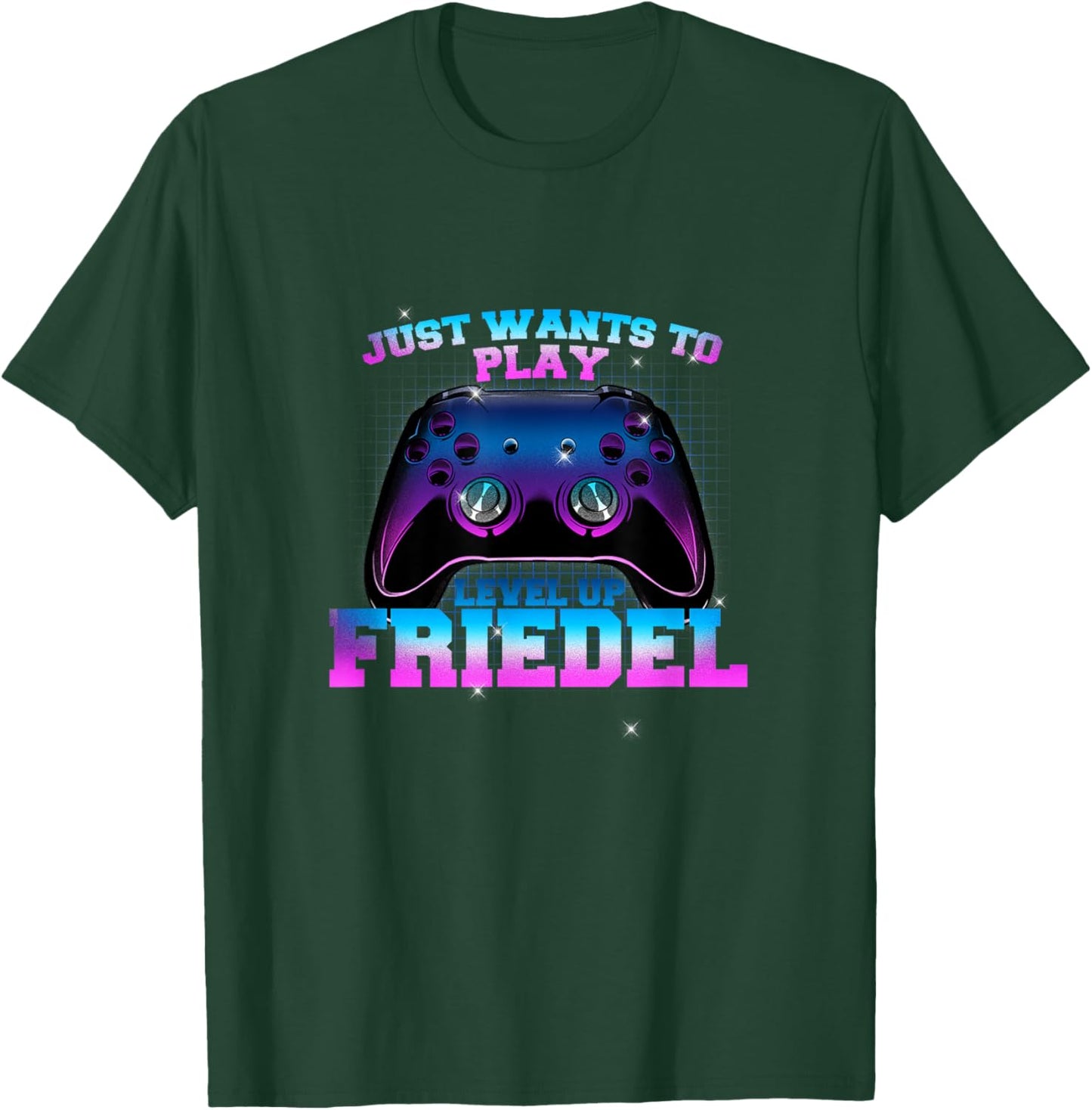 FRIEDEL - LEVEL UP with Controller: JUST WANTS TO PLAY T-Shirt - T-Shirt | Forest