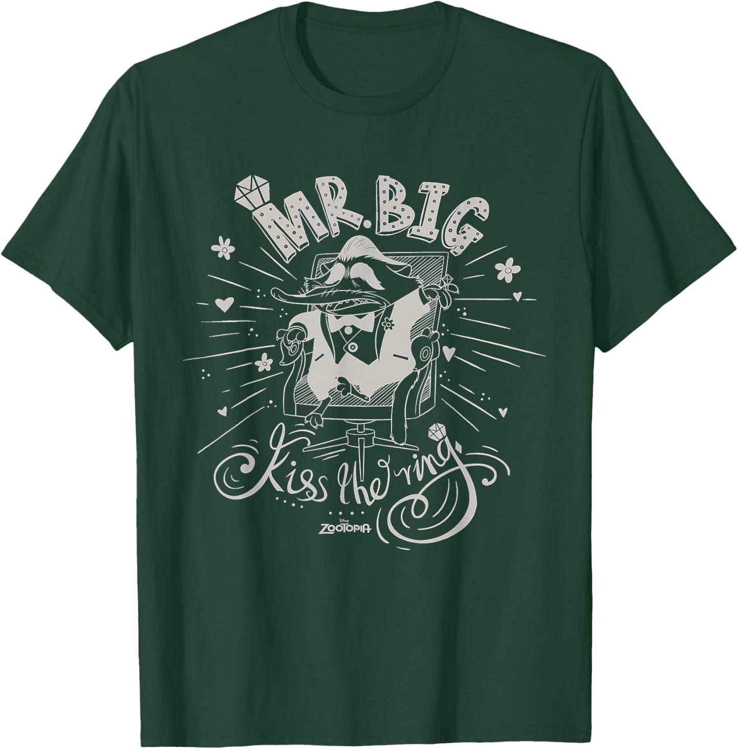 Disney Zootopia Mr. Big Kiss the Ring Illustrated T-Shirt - T-Shirt | Forest