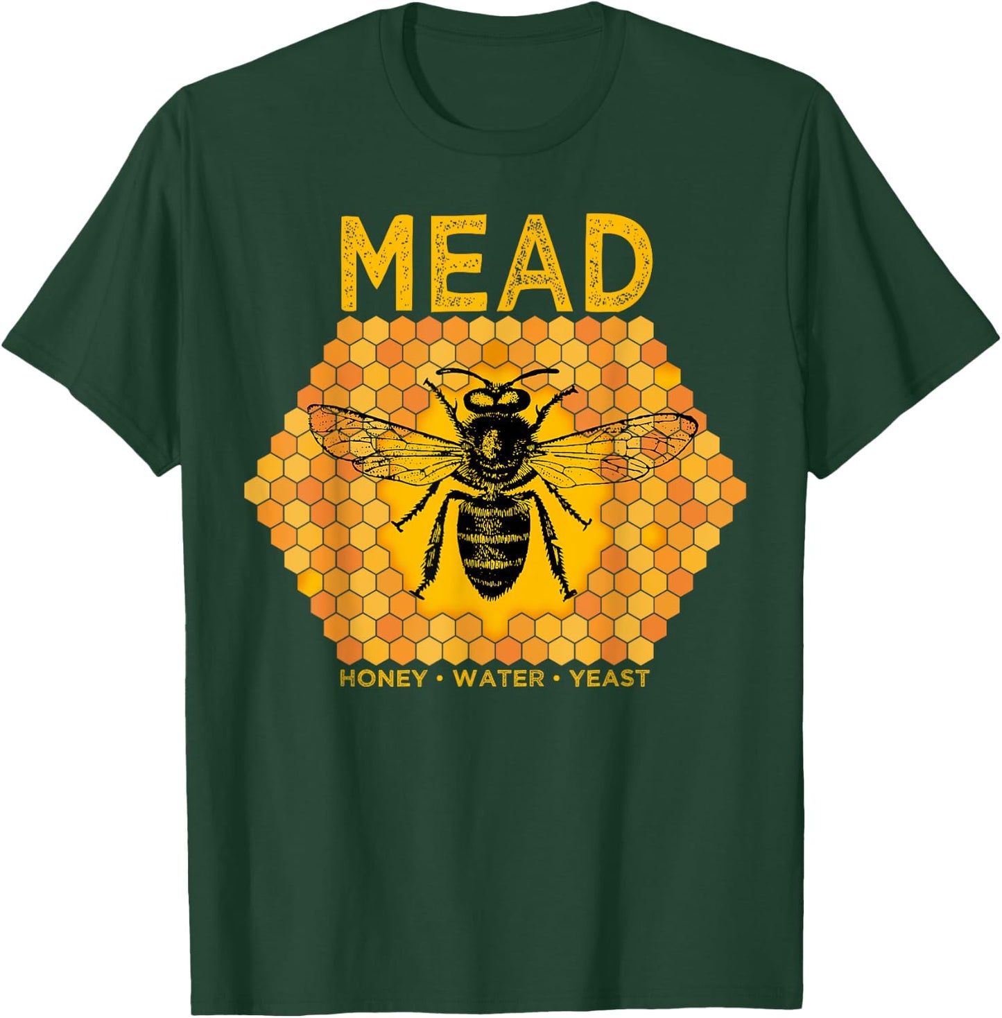 Mead by Honey Bees Meadmaking Home brewing Retro Drinking T-Shirt - T-Shirt | Forest