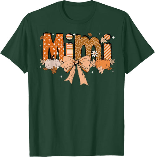 Mimi Pumpkin Fall Coquette Bow Thanksgiving Mom Women