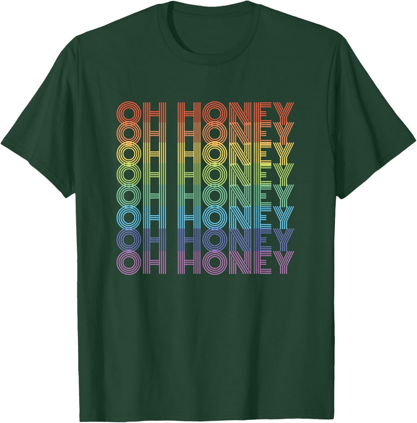 OH HONEY - Rainbow Vintage Gay Pride T-Shirt - T-Shirt | Forest