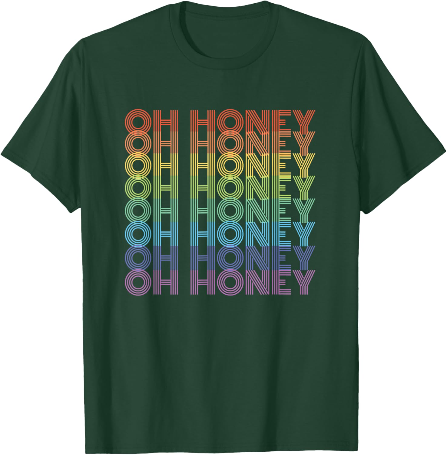 OH HONEY - Rainbow Vintage Gay Pride T-Shirt - T-Shirt | Forest