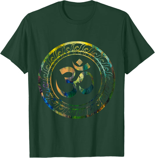 Om Ohm Aum Symbol Spiritual Yoga T-Shirt - T-Shirt | Forest